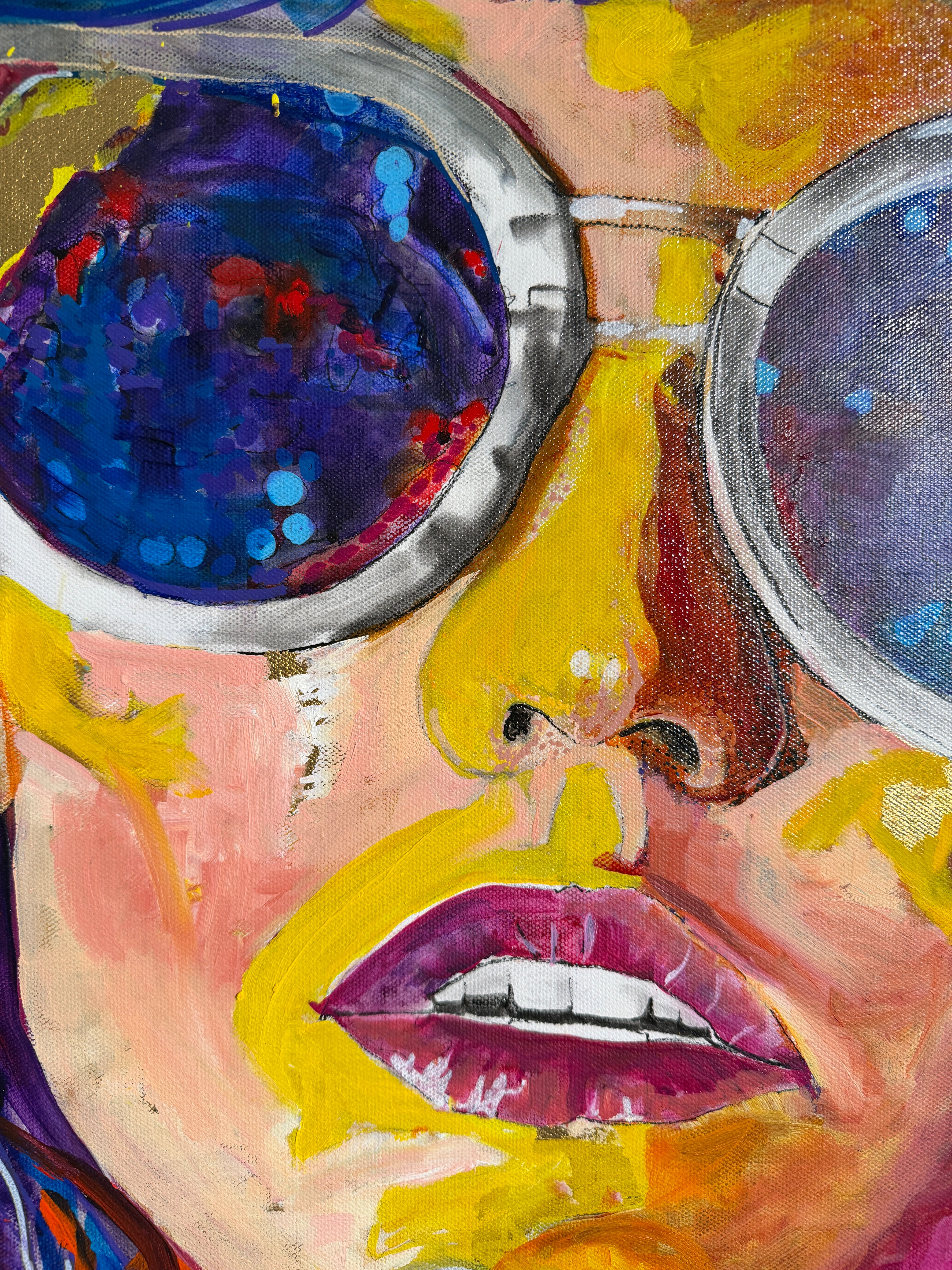"Lenses of Opportunity" 24x36 inches, Mixed Media Acrylic and Oil Painting